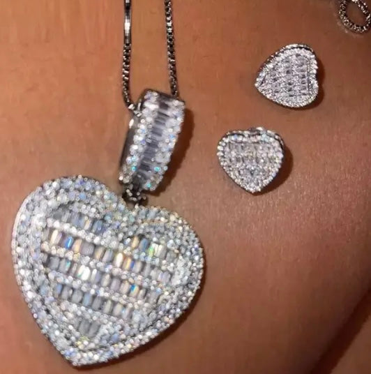 Glitz and Glam Pendant and Earrings