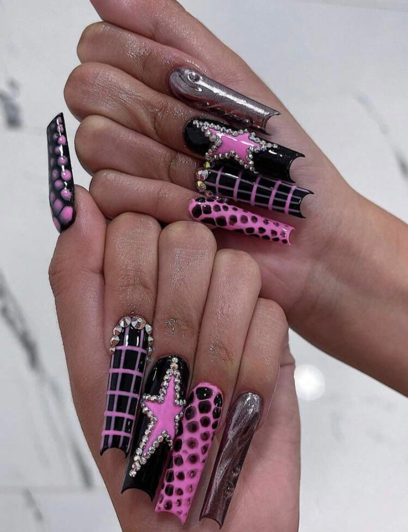 Party Like a Rock Star Press On Nails